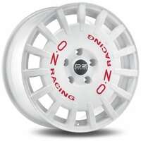 OZ Rally Racing White Red Lettering 7x17 4/108 ET40 N75